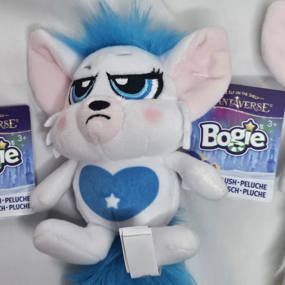 New Set of 3 Elf on the Shelf Santaverse Bogie Plush Furry Blue Red Yellow - Picture 4 of 12